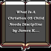 What Is A Christian 05 Child Needs Discipline