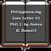 Philippians-Joy Love Letter 01 Phil.1: