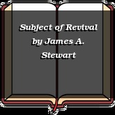 Subject of Revival