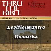 Leviticus Intro Remarks