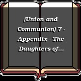 (Union and Communion) 7 - Appendix - The Daughters of Jerusalem