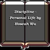 Discipline - Personal Life