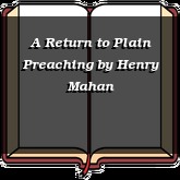 A Return to Plain Preaching