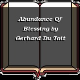Abundance Of Blessing