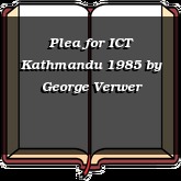 Plea for ICT Kathmandu 1985