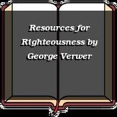 Resources for Righteousness