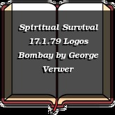 Spiritual Survival 17.1.79 Logos Bombay