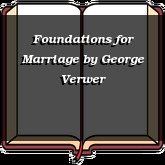 Foundations for Marriage