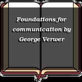 Foundations for communication