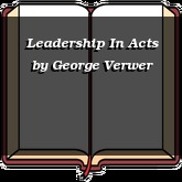 Leadership In Acts