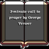 3-minute call to prayer