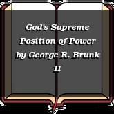God's Supreme Position of Power
