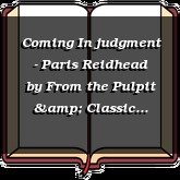 Coming In judgment - Paris Reidhead
