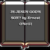 IS JESUS GOD'S SON?