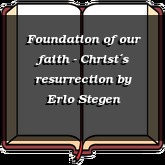 Foundation of our faith - Christ´s resurrection