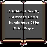 A Biblical family - a tool in God´s hands (part 1)