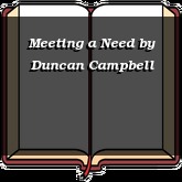 Meeting a Need