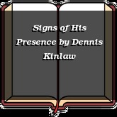 Signs of His Presence