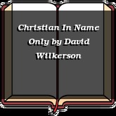 Christian In Name Only