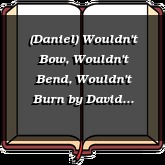 (Daniel) Wouldn't Bow, Wouldn't Bend, Wouldn't Burn
