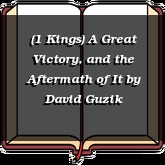 (1 Kings) A Great Victory, and the Aftermath of It