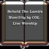 Behold The Lamb's Humility