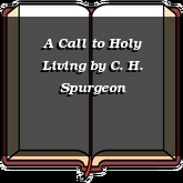 A Call to Holy Living