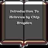 Introduction To Hebrews