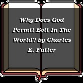 Why Does God Permit Evil In The World?