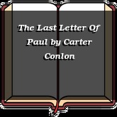 The Last Letter Of Paul