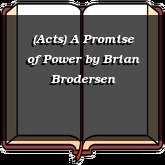 (Acts) A Promise of Power