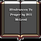 Hindrances To Prayer