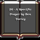 26 - A Specific Prayer