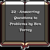 22 - Answering Questions to Problems