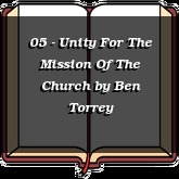 05 - Unity For The Mission Of The Church