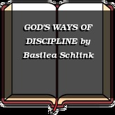 GOD'S WAYS OF DISCIPLINE