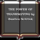 THE POWER OF THANKSGIVING