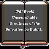(Pdf Book) Unsearchable Greatness of the Salvation