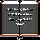 (Pdf Book) Behold I Will Do A New Thing