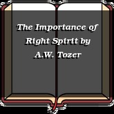 The Importance of Right Spirit