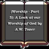 (Worship - Part 5): A Look at our Worship of God