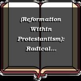 (Reformation Within Protestantism): Radical Reformation is Imperative