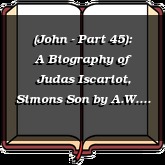 (John - Part 45): A Biography of Judas Iscariot, Simons Son