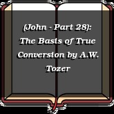 (John - Part 28): The Basis of True Conversion