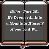 (John - Part 25): He Departed...Into a Mountain Himself Alone
