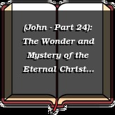(John - Part 24): The Wonder and Mystery of the Eternal Christ Identifying with Man