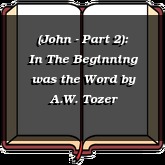 (John - Part 2): In The Beginning was the Word