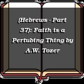 (Hebrews - Part 37): Faith is a Pertubing Thing
