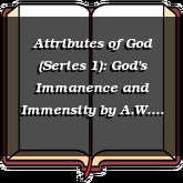 Attributes of God (Series 1): God's Immanence and Immensity