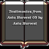Testimonies from Asia Harvest 05